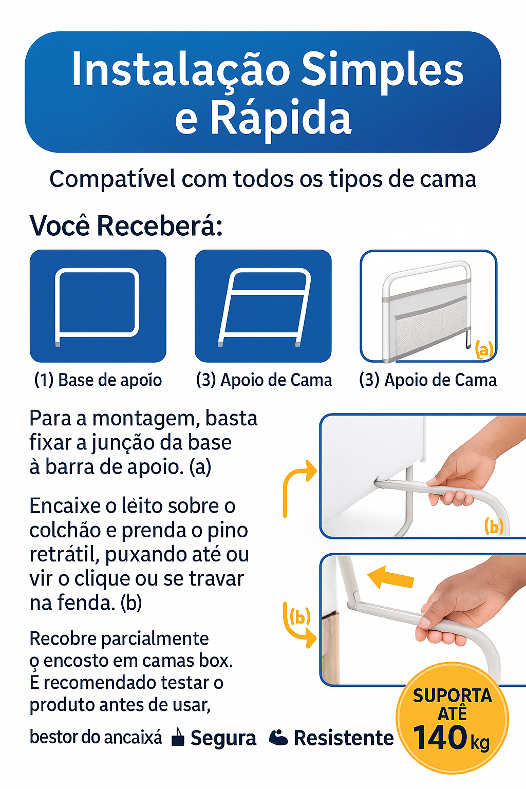 BARRA DE APOIO COM BOLSO DUPLO