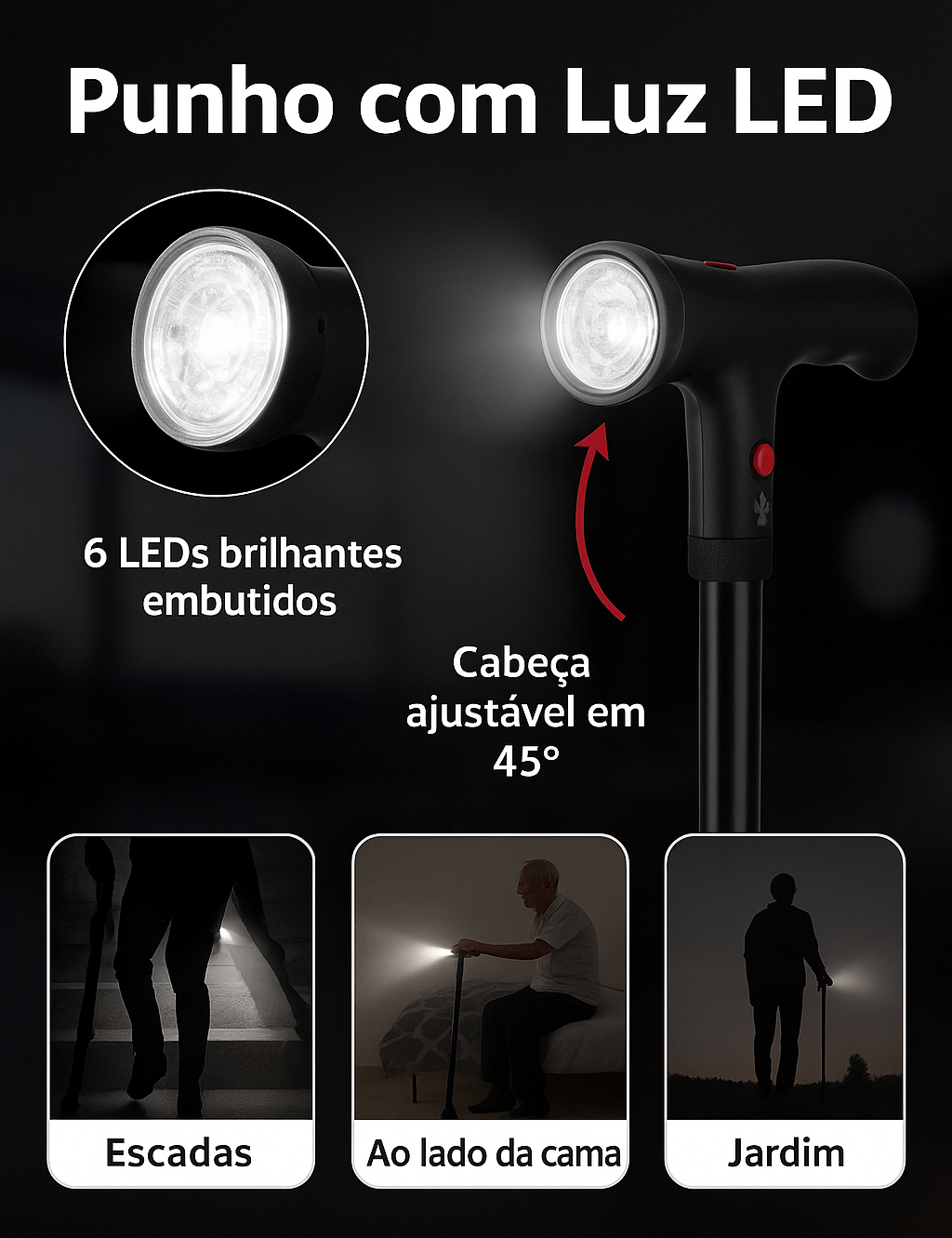 BENGALA SMARTLIGHT Com SOS