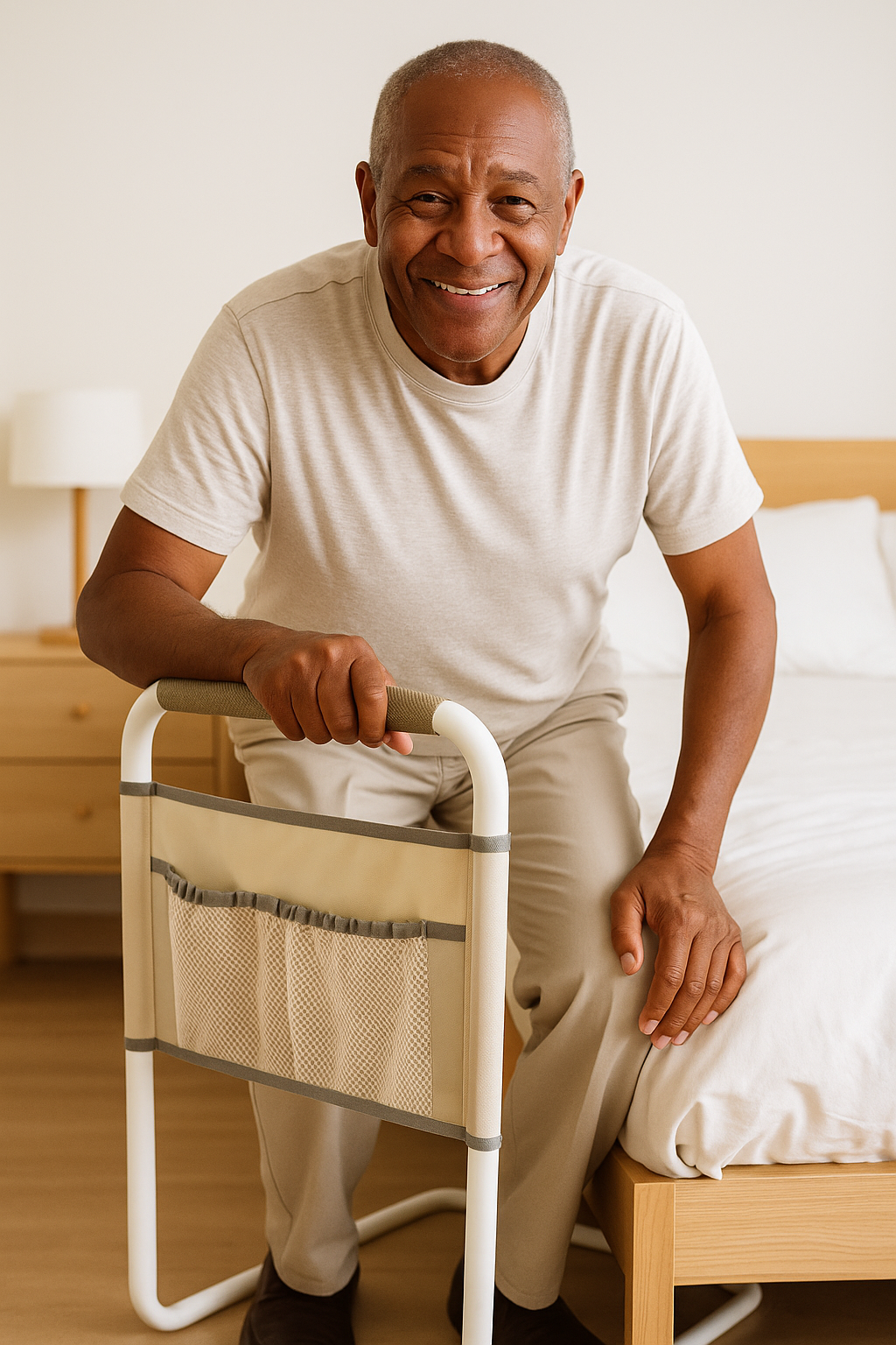 BARRA DE APOIO COM BOLSO DUPLO