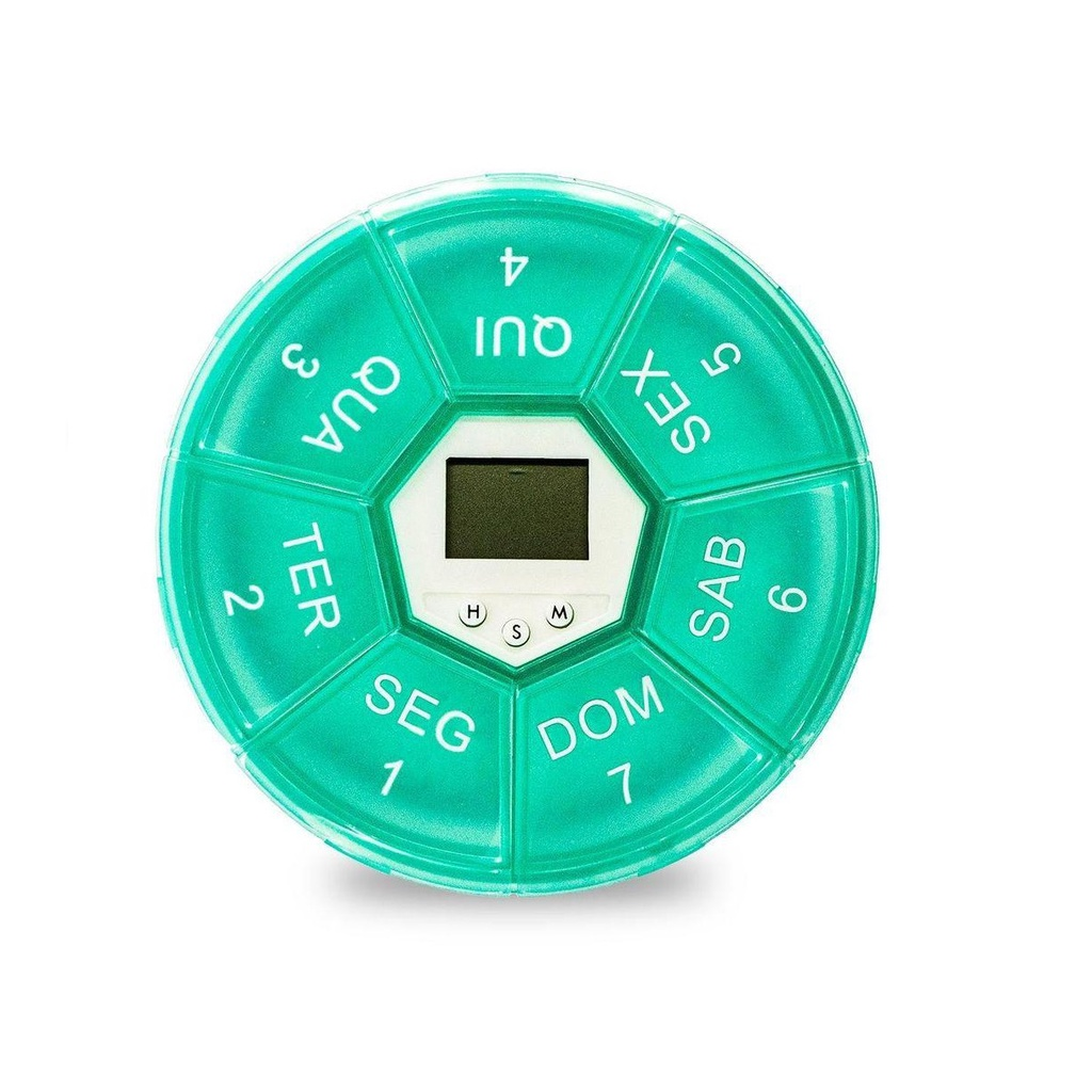 Porta Comprimidos Digital com Alarme 7 compartimentos UD713